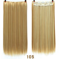 Allaosify 60cm 5 Clip In Hair Extension Heat Resistant Fake Hairpieces Long Straight Hairstyles Synthetic Clip In On Hair