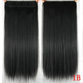 Soowee Long Straight Brown to Blonde Natural Color Women Ombre Hair High Tempreture Synthetic Hairpiece Clip in Hair Extensions