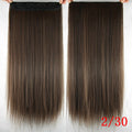 Soowee Long Straight Brown to Blonde Natural Color Women Ombre Hair High Tempreture Synthetic Hairpiece Clip in Hair Extensions