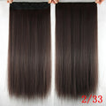 Soowee Long Straight Brown to Blonde Natural Color Women Ombre Hair High Tempreture Synthetic Hairpiece Clip in Hair Extensions