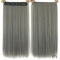 Soowee Long Straight Brown to Blonde Natural Color Women Ombre Hair High Tempreture Synthetic Hairpiece Clip in Hair Extensions