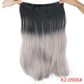20 inches Invisible Wire No Clips in Hair Extensions Hairpieces Ombre Halo Colored for Hair Straight Wavy Natural Synthetic