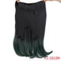 20 inches Invisible Wire No Clips in Hair Extensions Hairpieces Ombre Halo Colored for Hair Straight Wavy Natural Synthetic