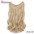 20 inches Invisible Wire No Clips in Hair Extensions Hairpieces Ombre Halo Colored for Hair Straight Wavy Natural Synthetic