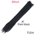 SNOILITE 20inch/24inch Handmade Dreadlocks Extensions Fashion Reggae Crochet Hip-Hop Synthetic Dreads Crochet Braiding Hair