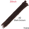 SNOILITE 20inch/24inch Handmade Dreadlocks Extensions Fashion Reggae Crochet Hip-Hop Synthetic Dreads Crochet Braiding Hair