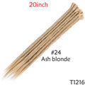 SNOILITE 20inch/24inch Handmade Dreadlocks Extensions Fashion Reggae Crochet Hip-Hop Synthetic Dreads Crochet Braiding Hair