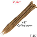 SNOILITE 20inch/24inch Handmade Dreadlocks Extensions Fashion Reggae Crochet Hip-Hop Synthetic Dreads Crochet Braiding Hair