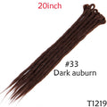 SNOILITE 20inch/24inch Handmade Dreadlocks Extensions Fashion Reggae Crochet Hip-Hop Synthetic Dreads Crochet Braiding Hair