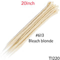 SNOILITE 20inch/24inch Handmade Dreadlocks Extensions Fashion Reggae Crochet Hip-Hop Synthetic Dreads Crochet Braiding Hair