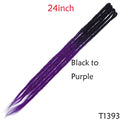 SNOILITE 20inch/24inch Handmade Dreadlocks Extensions Fashion Reggae Crochet Hip-Hop Synthetic Dreads Crochet Braiding Hair