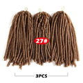 Soft Dreadlocks Crochet Braids 14 inches Synthetic Braiding Hair 30 Roots Crochet Hair Extensions For Women