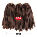 Soft Dreadlocks Crochet Braids 14 inches Synthetic Braiding Hair 30 Roots Crochet Hair Extensions For Women