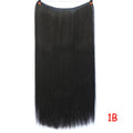 DIFEI 24 inch Long Synthetic Hair Heat Resistant Hairpiece Fish Line Straight Hair Extensions Secret Invisible Hairpieces