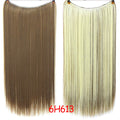 DIFEI 24 inch Long Synthetic Hair Heat Resistant Hairpiece Fish Line Straight Hair Extensions Secret Invisible Hairpieces
