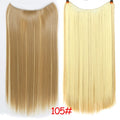 DIFEI 24 inch Long Synthetic Hair Heat Resistant Hairpiece Fish Line Straight Hair Extensions Secret Invisible Hairpieces