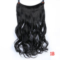DIFEI 24 inch Long Synthetic Hair Heat Resistant Hairpiece Fish Line Straight Hair Extensions Secret Invisible Hairpieces