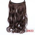 DIFEI 24 inch Long Synthetic Hair Heat Resistant Hairpiece Fish Line Straight Hair Extensions Secret Invisible Hairpieces
