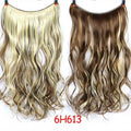 DIFEI 24 inch Long Synthetic Hair Heat Resistant Hairpiece Fish Line Straight Hair Extensions Secret Invisible Hairpieces