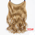 DIFEI 24 inch Long Synthetic Hair Heat Resistant Hairpiece Fish Line Straight Hair Extensions Secret Invisible Hairpieces