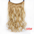 DIFEI 24 inch Long Synthetic Hair Heat Resistant Hairpiece Fish Line Straight Hair Extensions Secret Invisible Hairpieces