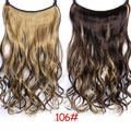 DIFEI 24 inch Long Synthetic Hair Heat Resistant Hairpiece Fish Line Straight Hair Extensions Secret Invisible Hairpieces