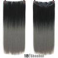 DIFEI 24 - inch straight hair patch women's high temperature fiber patch Hair Extensions Clip In Hair Extensions