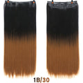 DIFEI 24 - inch straight hair patch women's high temperature fiber patch Hair Extensions Clip In Hair Extensions
