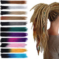 SNOILITE 20inch/24inch Handmade Dreadlocks Extensions Fashion Reggae Crochet Hip-Hop Synthetic Dreads Crochet Braiding Hair