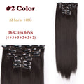 I's a wig 15 colors 16 clips Long Straight Synthetic Hair Extensions Clips in High Temperature Fiber Black Blonde Hairpiece