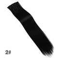 JINKAILI 12colors 24" 16 Clips in Hair Extensions Long Straight Synthetic Black Blonde Hairpieces 6Pcs/Set Heat Resistant False