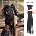 Leeons Handmade Dreadlocks Hair Extensions Crochet Hair Kanekalon Synthetic Hair 1Strands Dreadlock For Women And Men 20 Inch