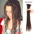 Leeons Handmade Dreadlocks Hair Extensions Crochet Hair Kanekalon Synthetic Hair 1Strands Dreadlock For Women And Men 20 Inch