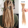 Leeons Handmade Dreadlocks Hair Extensions Crochet Hair Kanekalon Synthetic Hair 1Strands Dreadlock For Women And Men 20 Inch