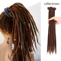 Leeons Handmade Dreadlocks Hair Extensions Crochet Hair Kanekalon Synthetic Hair 1Strands Dreadlock For Women And Men 20 Inch