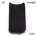 AISI HAIR 22 inch No Clips Invisible in Hair Extensions Secret Fish Line Straight and Wave Synthetic hairs High Tempreture Fribe