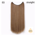 AISI HAIR 22 inch No Clips Invisible in Hair Extensions Secret Fish Line Straight and Wave Synthetic hairs High Tempreture Fribe