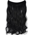 TOPREETY Heat Resistant B5 Synthetic Fiber 22" 55cm 100gr Wavy Elasticity Invisible Wire Halo Hair Extensions 30 Colors