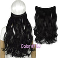 TOPREETY Heat Resistant B5 Synthetic Fiber 22" 55cm 100gr Wavy Elasticity Invisible Wire Halo Hair Extensions 30 Colors