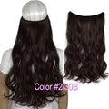 TOPREETY Heat Resistant B5 Synthetic Fiber 22" 55cm 100gr Wavy Elasticity Invisible Wire Halo Hair Extensions 30 Colors