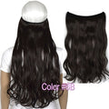 TOPREETY Heat Resistant B5 Synthetic Fiber 22" 55cm 100gr Wavy Elasticity Invisible Wire Halo Hair Extensions 30 Colors