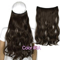 TOPREETY Heat Resistant B5 Synthetic Fiber 22" 55cm 100gr Wavy Elasticity Invisible Wire Halo Hair Extensions 30 Colors