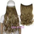 TOPREETY Heat Resistant B5 Synthetic Fiber 22" 55cm 100gr Wavy Elasticity Invisible Wire Halo Hair Extensions 30 Colors
