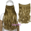TOPREETY Heat Resistant B5 Synthetic Fiber 22" 55cm 100gr Wavy Elasticity Invisible Wire Halo Hair Extensions 30 Colors