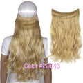 TOPREETY Heat Resistant B5 Synthetic Fiber 22" 55cm 100gr Wavy Elasticity Invisible Wire Halo Hair Extensions 30 Colors