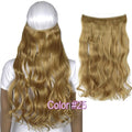 TOPREETY Heat Resistant B5 Synthetic Fiber 22" 55cm 100gr Wavy Elasticity Invisible Wire Halo Hair Extensions 30 Colors