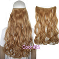 TOPREETY Heat Resistant B5 Synthetic Fiber 22" 55cm 100gr Wavy Elasticity Invisible Wire Halo Hair Extensions 30 Colors