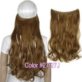 TOPREETY Heat Resistant B5 Synthetic Fiber 22" 55cm 100gr Wavy Elasticity Invisible Wire Halo Hair Extensions 30 Colors