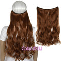 TOPREETY Heat Resistant B5 Synthetic Fiber 22" 55cm 100gr Wavy Elasticity Invisible Wire Halo Hair Extensions 30 Colors