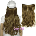 TOPREETY Heat Resistant B5 Synthetic Fiber 22" 55cm 100gr Wavy Elasticity Invisible Wire Halo Hair Extensions 30 Colors